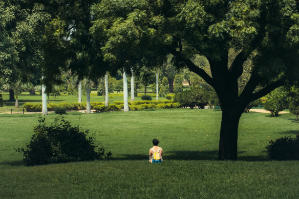 “Digital detox meditation for anxiety relief”