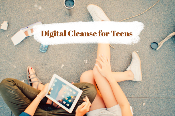 “Teen girl journaling during digital detox in Canada”